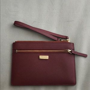 Burgundy Wristlet
